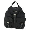 PRADA Backpack Nylon Black Silver Auth 170491-13