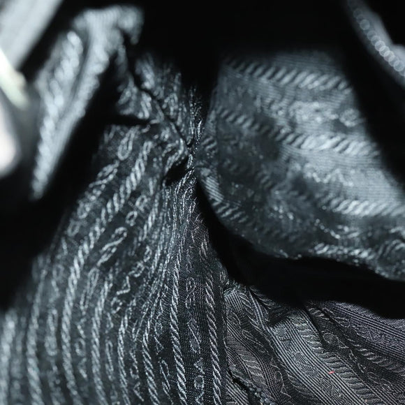PRADA Backpack Nylon Black Silver Auth 170491