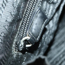 PRADA Backpack Nylon Black Silver Auth 170491-25