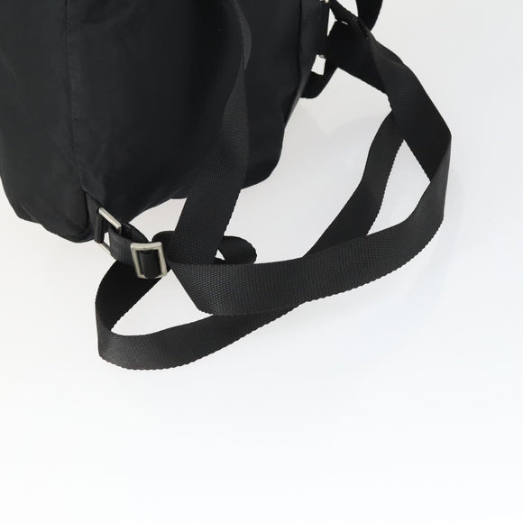 PRADA Backpack Nylon Black Silver Auth 170491