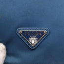 PRADA Purse Pouch Nylon Light Blue Silver Auth 170492-17