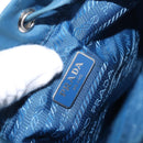 PRADA Purse Pouch Nylon Light Blue Silver Auth 170492-18