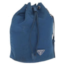 PRADA Purse Pouch Nylon Light Blue Silver Auth 170492-1