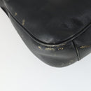 GUCCI Bamboo Hand Bag Leather Black Gold Auth 170494-13