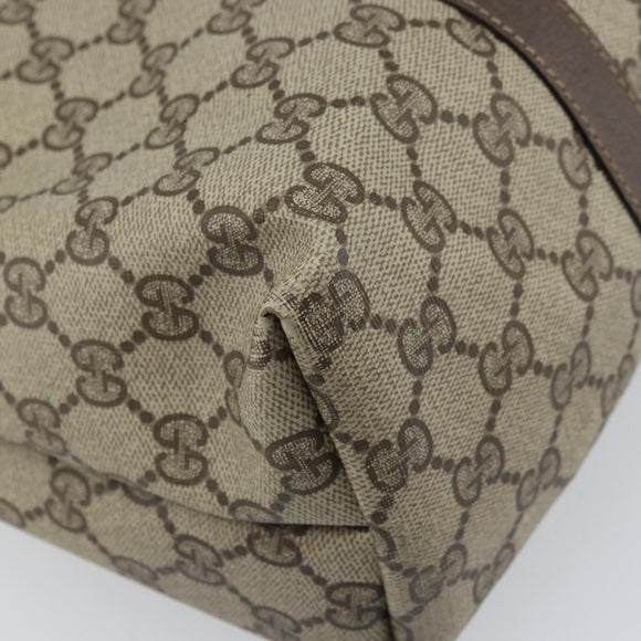 GUCCI GG Supreme Tote Bag PVC Beige 156 02 110 Auth 170497