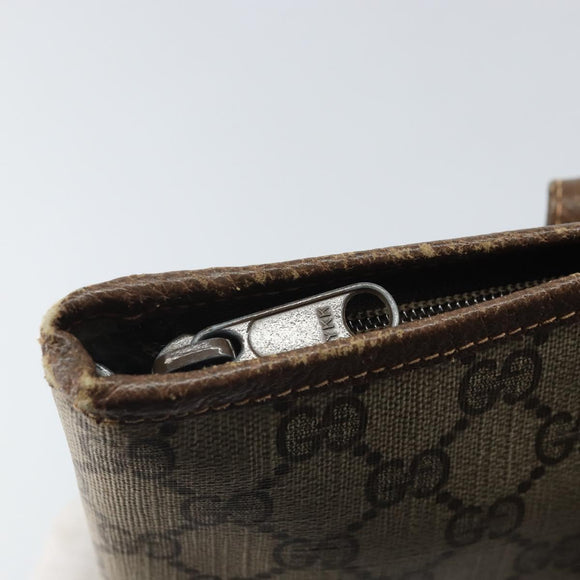 GUCCI GG Supreme Tote Bag PVC Beige 156 02 110 Auth 170497