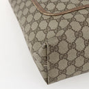 GUCCI GG Supreme Web Sherry Line Tote Bag PVC Beige Red 39 02 003 Auth 170499-14
