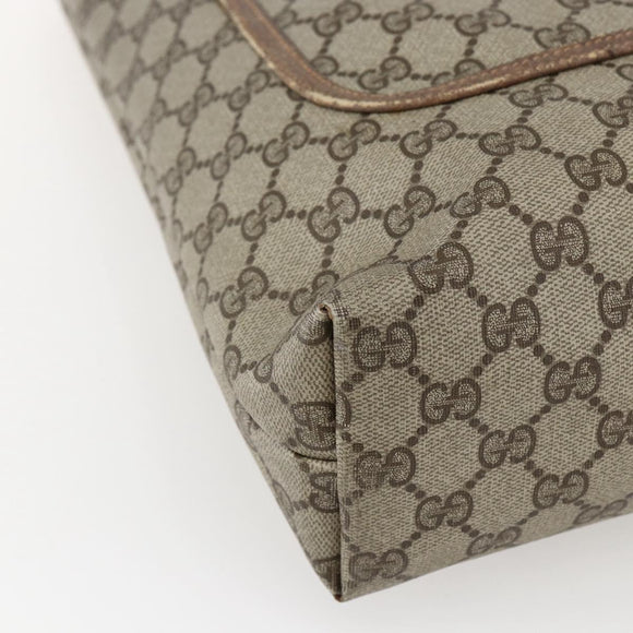 GUCCI GG Supreme Web Sherry Line Tote Bag PVC Beige Red 39 02 003 Auth 170499