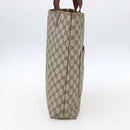 GUCCI GG Supreme Web Sherry Line Tote Bag PVC Beige Red 39 02 003 Auth 170499-3