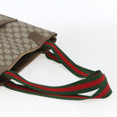 GUCCI GG Supreme Web Sherry Line Tote Bag PVC Beige Red 39 02 003 Auth 170499-7