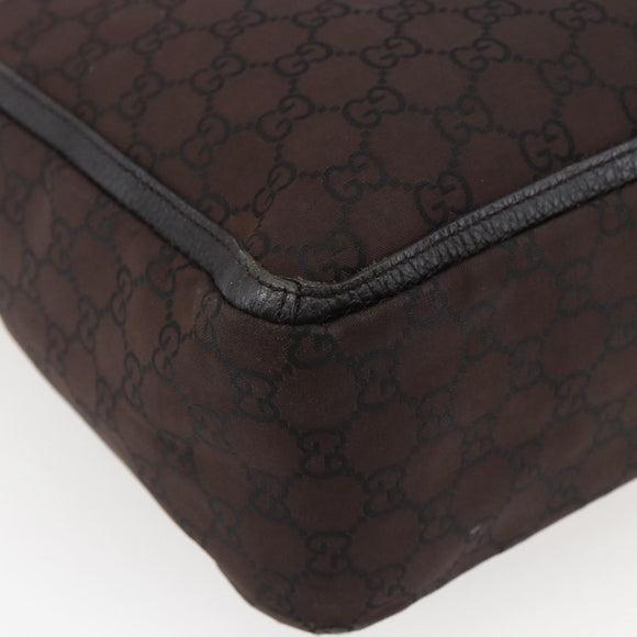 GUCCI GG Canvas Tote Bag Brown Silver 268639 Auth 170501