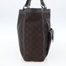 GUCCI GG Canvas Tote Bag Brown Silver 268639 Auth 170501-4