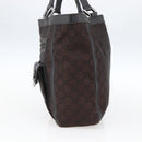 GUCCI GG Canvas Tote Bag Brown Silver 268639 Auth 170501-5