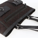 GUCCI GG Canvas Tote Bag Brown Silver 268639 Auth 170501-6