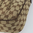 GUCCI GG Canvas Shoulder Bag Beige Silver 131211 Auth 170502-8
