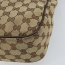 GUCCI GG Canvas Shoulder Bag Beige Silver 131211 Auth 170502-16