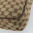 GUCCI GG Canvas Shoulder Bag Beige Silver 131211 Auth 170502-17