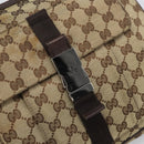 GUCCI GG Canvas Shoulder Bag Beige Silver 131211 Auth 170502-18