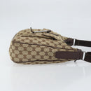 GUCCI GG Canvas Shoulder Bag Beige Silver 131211 Auth 170502-3