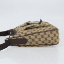 GUCCI GG Canvas Shoulder Bag Beige Silver 131211 Auth 170502-4