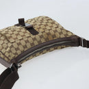 GUCCI GG Canvas Shoulder Bag Beige Silver 131211 Auth 170502-6