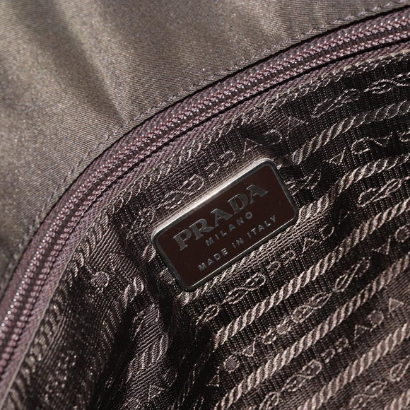 PRADA Hand Bag Nylon Green Silver Auth 170503