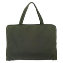 PRADA Hand Bag Nylon Green Silver Auth 170503-2