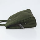PRADA Hand Bag Nylon Green Silver Auth 170503-4