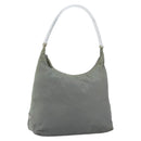 PRADA Hand Bag Nylon Gray Silver Auth 170504-1
