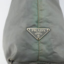 PRADA Hand Bag Nylon Gray Silver Auth 170504-17