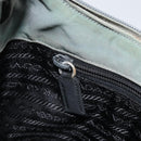 PRADA Hand Bag Nylon Gray Silver Auth 170504-21