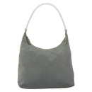 PRADA Hand Bag Nylon Gray Silver Auth 170504-13