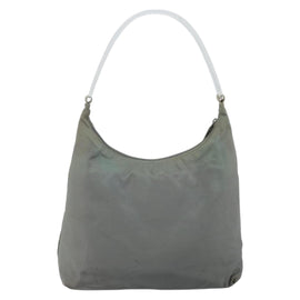PRADA Hand Bag Nylon Gray Silver Auth 170504 - 0