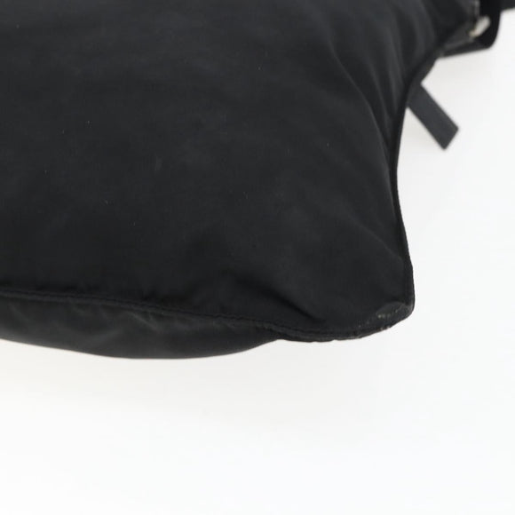 PRADA Shoulder Bag Nylon Black Silver Auth 170505