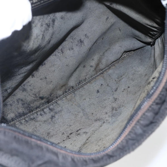 PRADA Shoulder Bag Nylon Black Silver Auth 170505