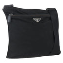 PRADA Shoulder Bag Nylon Black Silver Auth 170505-1