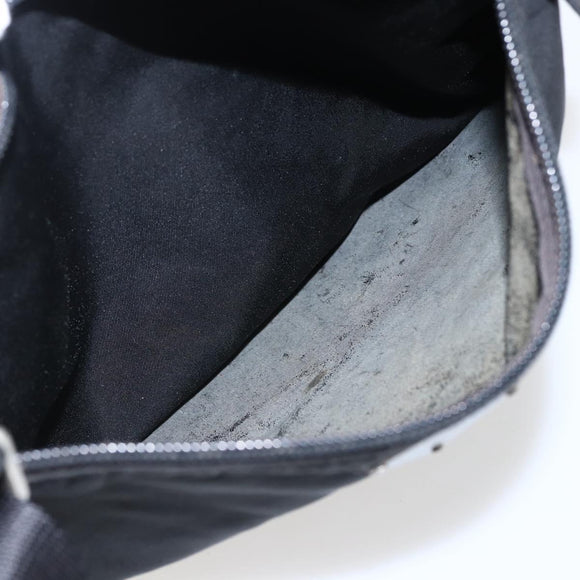 PRADA Shoulder Bag Nylon Black Silver Auth 170505
