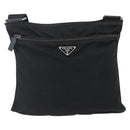 PRADA Shoulder Bag Nylon Black Silver Auth 170505-13