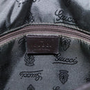 GUCCI GG Canvas Guccissima Shoulder Bag Leather Brown Gold 223666 Auth 170507A-17