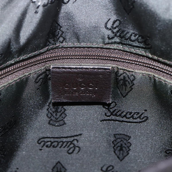 GUCCI GG Canvas Guccissima Shoulder Bag Leather Brown Gold 223666 Auth 170507A