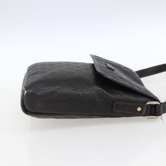 GUCCI GG Canvas Guccissima Shoulder Bag Leather Brown Gold 223666 Auth 170507A