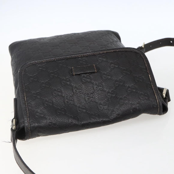 GUCCI GG Canvas Guccissima Shoulder Bag Leather Brown Gold 223666 Auth 170507A
