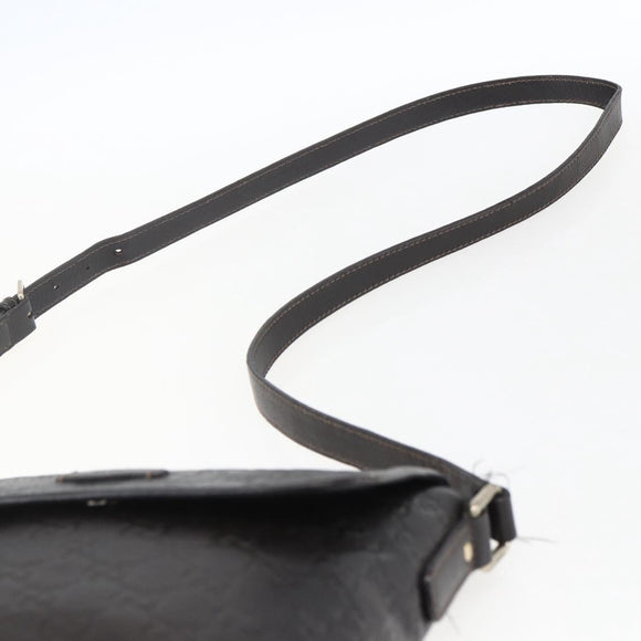 GUCCI GG Canvas Guccissima Shoulder Bag Leather Brown Gold 223666 Auth 170507A