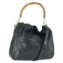 GUCCI Bamboe Handtas Leer 2way Marinegoud 001 3754 1577 Auth 170508-1