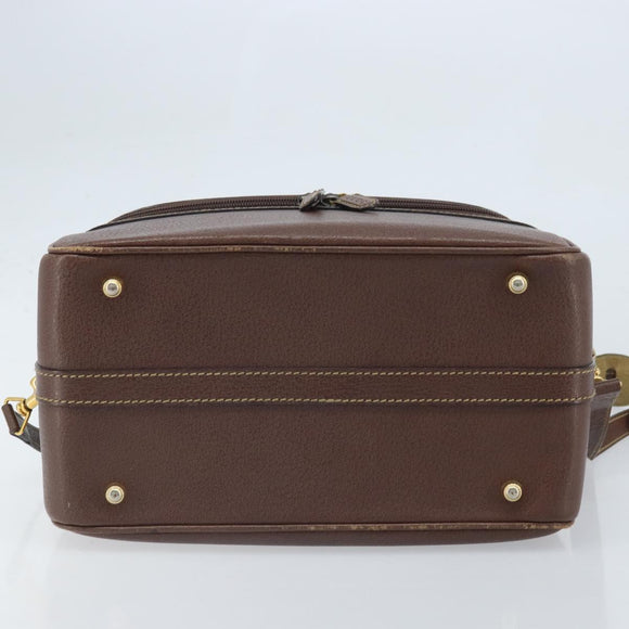 GUCCI Bamboo Hand Bag Leather 2way Brown Gold 013 122 2491 Auth 170509A