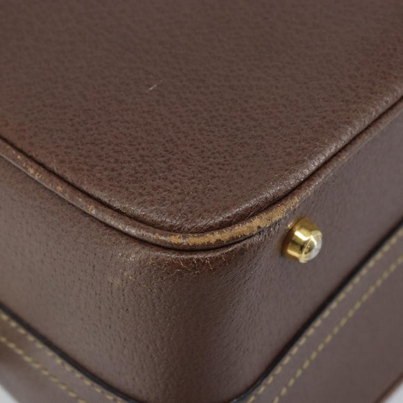 GUCCI Bamboo Hand Bag Leather 2way Brown Gold 013 122 2491 Auth 170509A