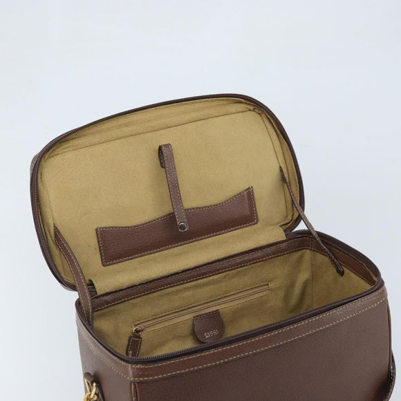 GUCCI Bamboo Hand Bag Leather 2way Brown Gold 013 122 2491 Auth 170509A