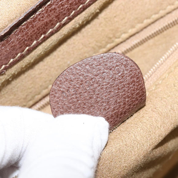 GUCCI Bamboo Hand Bag Leather 2way Brown Gold 013 122 2491 Auth 170509A