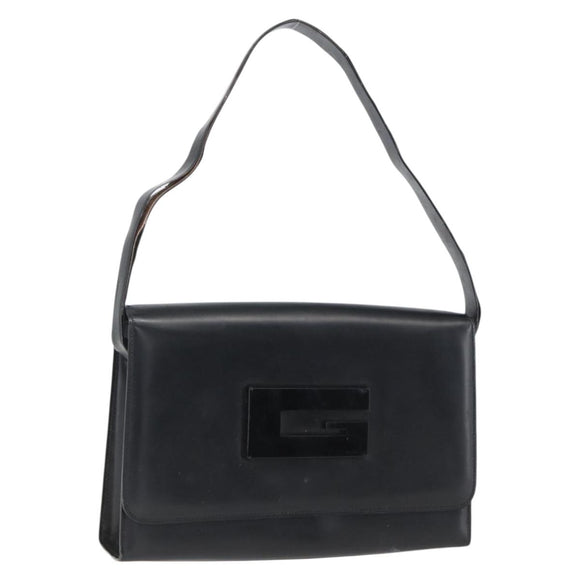 GUCCI Shoulder Bag Leather Black Silver 001 3064 Auth 170510