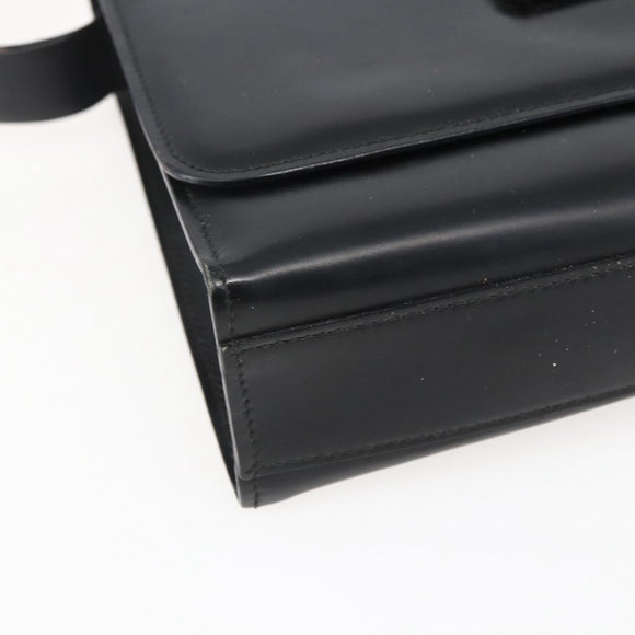 GUCCI Shoulder Bag Leather Black Silver 001 3064 Auth 170510